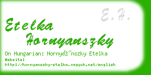 etelka hornyanszky business card